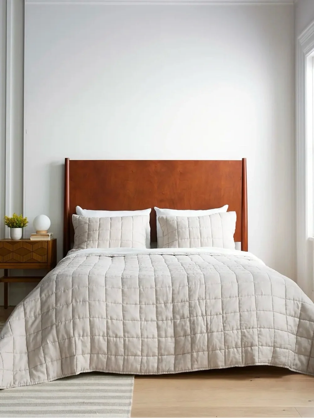 NWOT Quince European Linen Box Quilt in Sand - Full/Queen - Retail $164